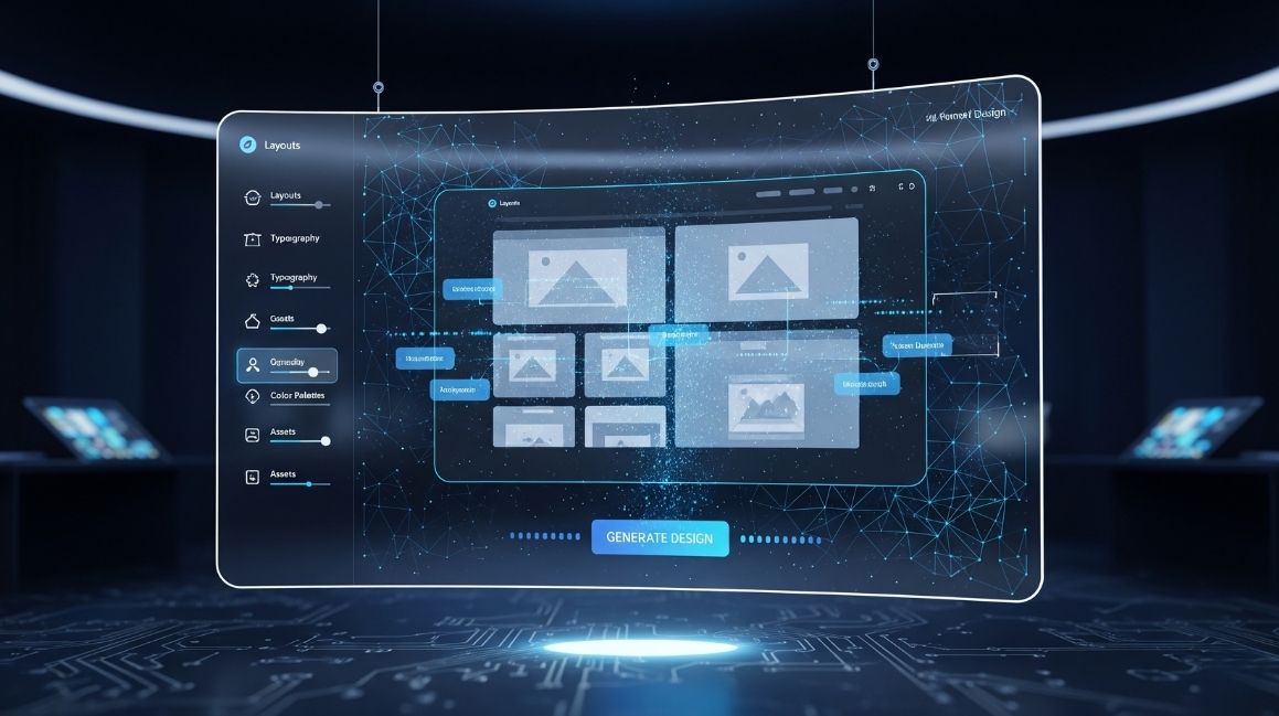 Modern AI website design concept | Futuristic user interface | K4 Digital